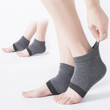 Renkli Pamuk Çorap Ped Anti Çatlama Astar Topuk Çorap Yumuşak Elastik Silikon Nemlendirici Ayak Cilt Bakımı Topuk Ayak Koruma