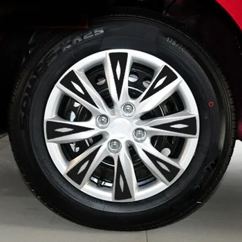 1 takım Hyundai Verna için 4 lastik Tekerlek göbeği Sticker Karbon fiber sticker