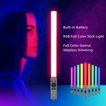 RGB El led ışık Değnek Renkli Fotoğraf Aydınlatma Sopa 30 Modları Şarj Edilebilir Fotoğraf Stüdyosu Dolgu Lambası Youtube Video