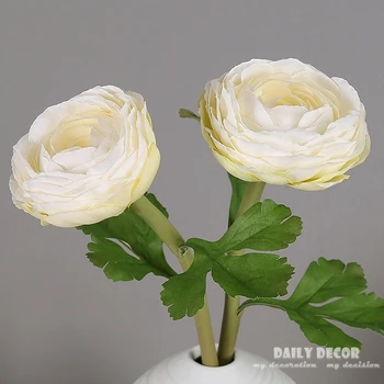 12 adet! 100 % Hi-Q yapay Ranunculus asiaticus çiçek paket sahte Farsça Buttercup ipek Çay Gül toptan Çiğ lotus çiçekleri