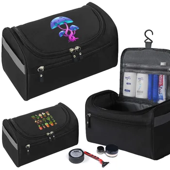 Fonksiyonel Seyahat Kozmetik Çantası Unisex Asılı Makyaj Çantası Malzeme Organizatör çanta makyaj çantası Mantar Desen